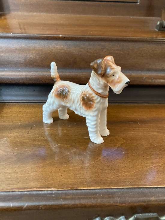 Other - Vintage Porcelain Fox Terrier or Airedale Terrier Figurine -